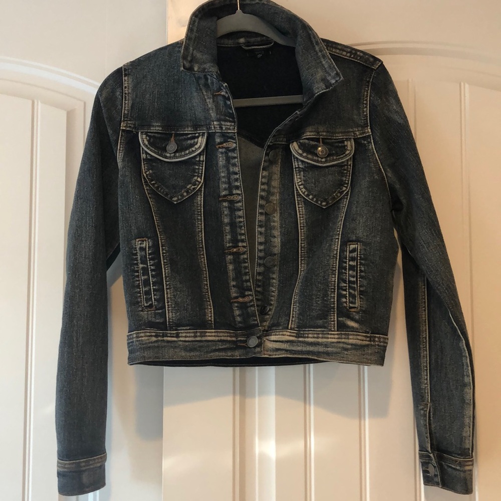 Dark washed denim jacket